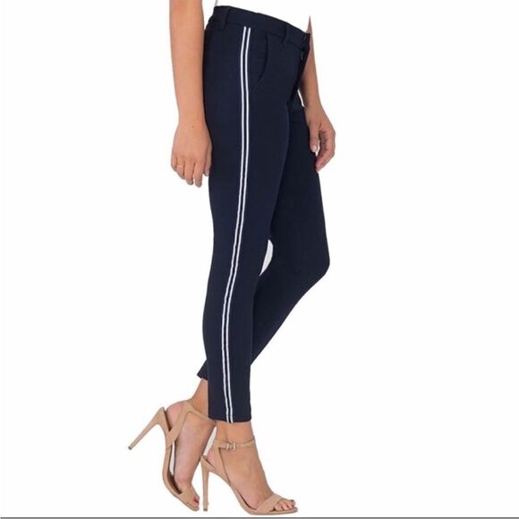 KUT from the Kloth Sawyer Navy Trouser with Stripe Size 14 NWT - Picture 2 of 8